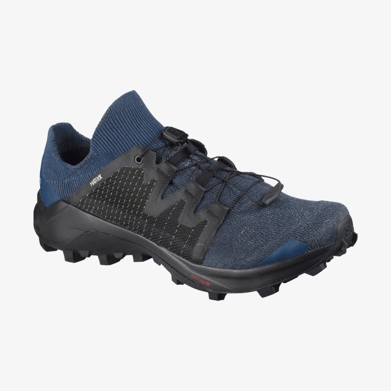 Salomon CROSS W/PRO Womens Trail Running Shoes Navy/Black UK TJMI